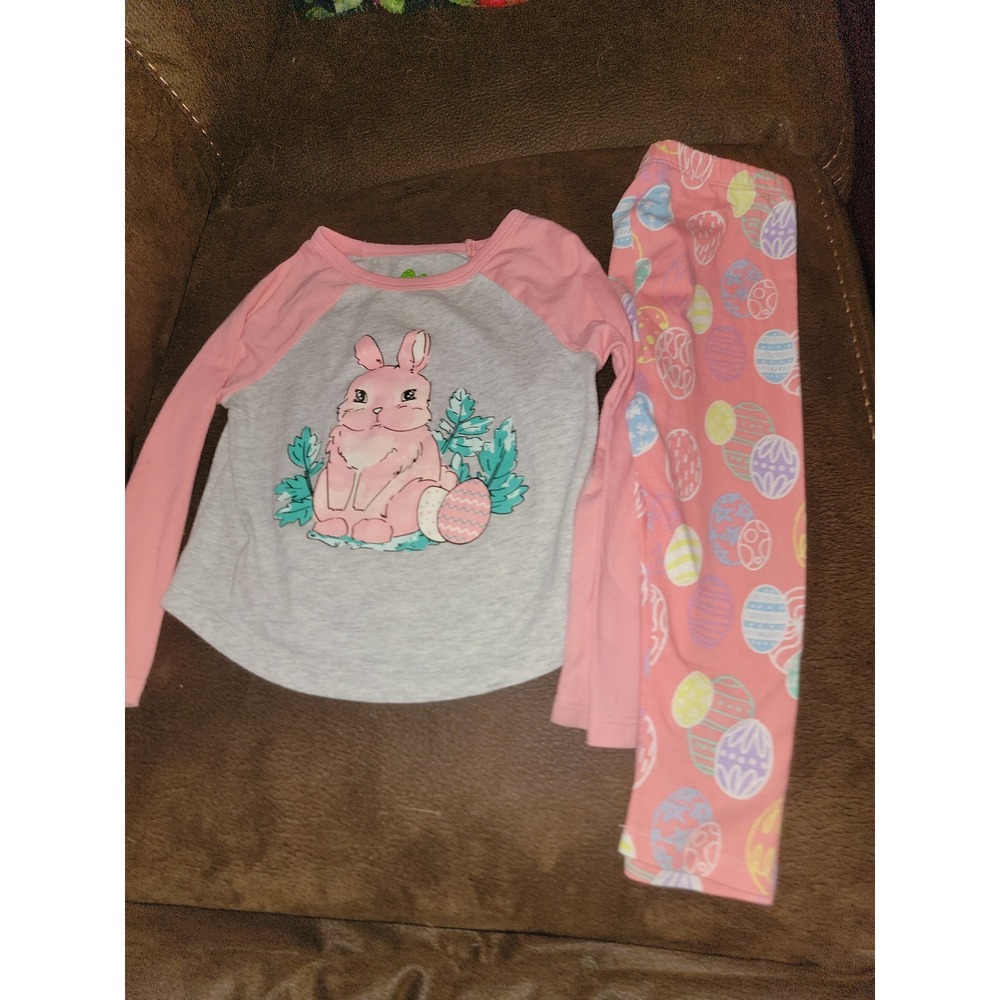 Easter bunny egg outfit top and leggings size 2t
